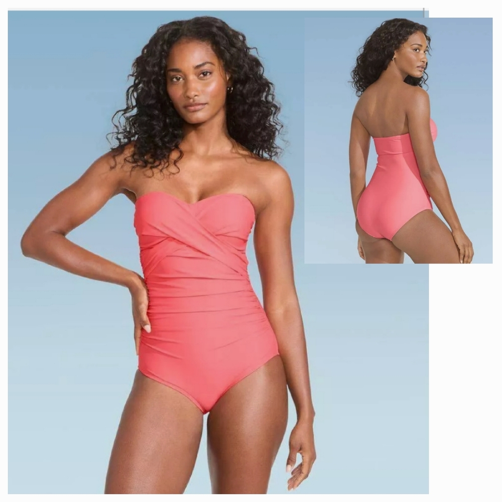 Strapless Pink Swimsuit